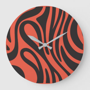 Horloge Effet Zèbre Africain.Nature et minimaliste