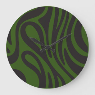 Horloge Effet Zèbre Africain.Nature et minimaliste