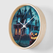 Horloge éffrayante Citrouille Halloween (Angle)