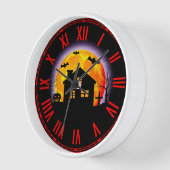 Horloge effrayante d'Halloween (Angle)