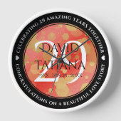 Horloge Élégant 29e anniversaire du Mariage Garnet (Recto)