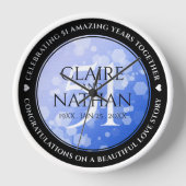 Horloge Élégant 51e anniversaire de Mariage Sapphire (Recto)