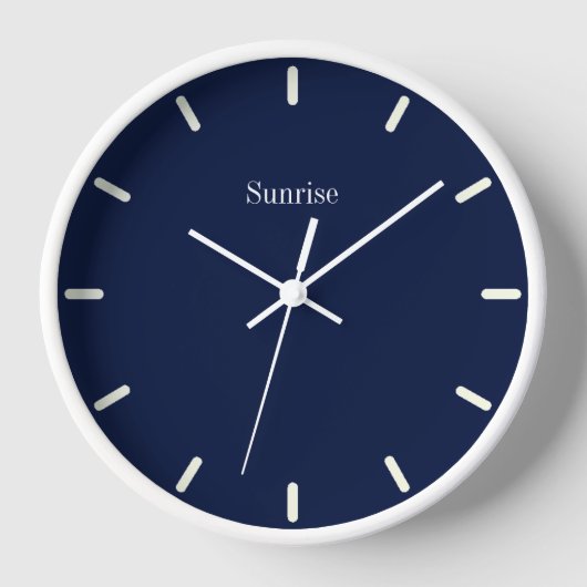 Horloge Elégant bleu et blanc marine (Recto)