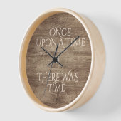 Horloge Élégant Devis Sur Le Motif Faux Wood Grain (Angle)