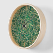 Horloge Elégant or Floral Mandala Green Design (Angle)