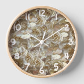 Horloge Élégant Rose floral Motif pétal (Recto)