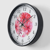Horloge Elégante Aquarelle rose Floral élégant chic (Angle)