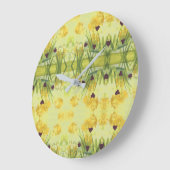 Horloge Élégante Aux Coeurs Violets (Angle)