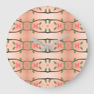 Horloge élégante avec corail et noir épais