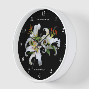 Horloge Elégante Casablanca White Oriental Lilies