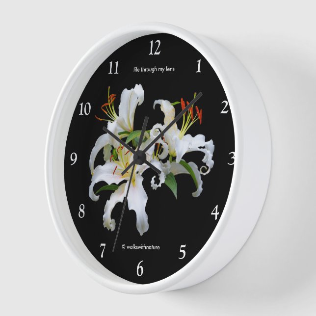 Horloge Elégante Casablanca White Oriental Lilies (Angle)