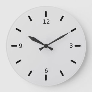 Horloge élégante grand gris argenté et noir