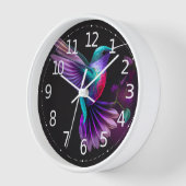 Horloge Élégante oeuvre Turquoise couleur pourpre de colib (Angle)