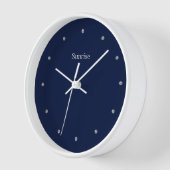 Horloge Élégants points de couleur argent sur grand clo bl (Angle)