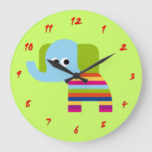 Horloge éléphant mignonne pour nurserie ou chambre