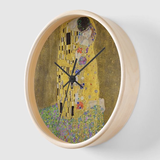 Horloge Embrasse éternelle - Le baiser de Gustav Klimt (Angle)