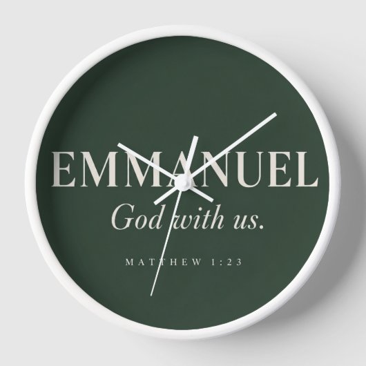 Horloge EMMANUEL | Matthieu 1:23 | Noël (Recto)
