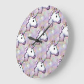 horloge émoticônes de licorne hologramme (Angle)