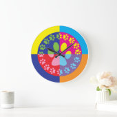 Horloge Empreinte de patte rétro (Maison)