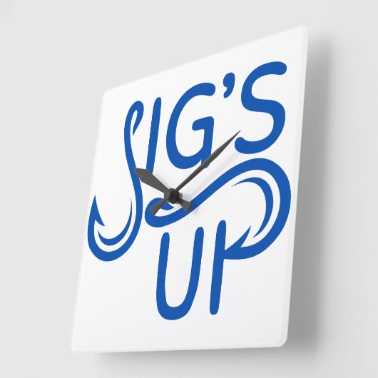 Horloge en Acrylique. Jigs Debout. (Angle)