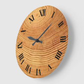 Horloge en Acrylique style bois (Angle)