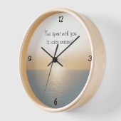 Horloge en Acrylique. Temps passé avec vous (Angle)