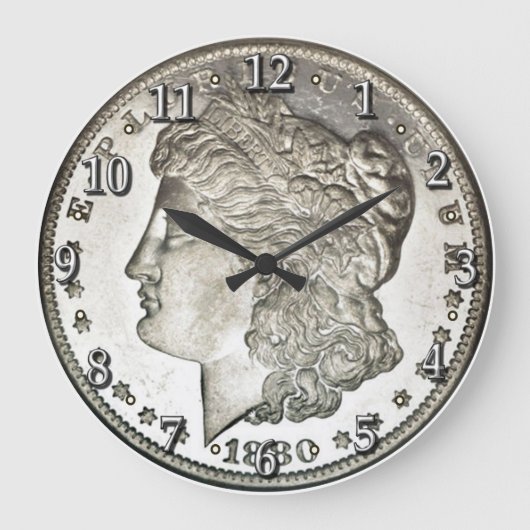 Horloge en argent Morgan avec chiffres (Recto)
