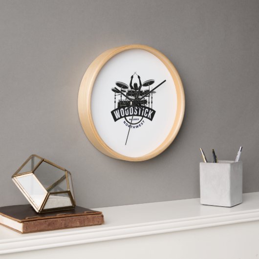 horloge en bois (Bureau)