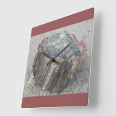 Horloge en bois pétrifié (Angle)