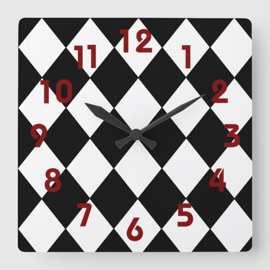 Horloge en tableau noir et blanc (Recto)