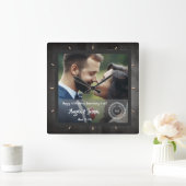 Horloge en texture de bois pour photo du 1er anniv (Maison)