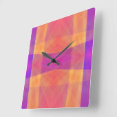 Horloge en vitrail de couleur tropicale (Angle)