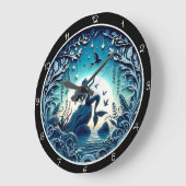 Horloge Enchantante de la sirène océanique (Angle)