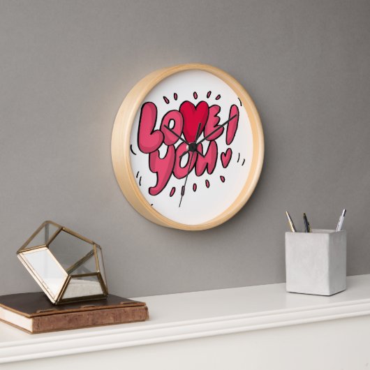 Horloge "Enchantement d'amour éternel - Cristal romantique (Bureau)