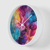 Horloge Encre d'alcool Abstrait fluide | (Angle)