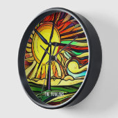 Horloge Énergie solaire et éolienne (Angle)