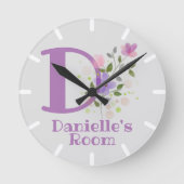 Horloge enfant Conception avec nom et initiale (Recto)