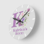 Horloge Enfants avec nom et initiale (Angle)