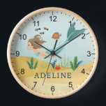 Horloge Enfants mignonnes et magiques Filles de sirènes oc<br><div class="desc">Cette horloge mignonne et capricieuse pour enfants présente une sirène magique sous la mer et une queue bleue. L'horloge peut être personnalisée avec votre nom de fille,  le cadeau parfait pour tous les amateurs de sirènes,  un décor magnifique pour une chambre d'enfants ou une crèche pour bébé.</div>