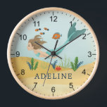 Horloge Enfants mignonnes et magiques Filles de sirènes oc<br><div class="desc">Cette horloge mignonne et capricieuse pour enfants présente une sirène magique sous la mer et une queue bleue. L'horloge peut être personnalisée avec votre nom de fille,  le cadeau parfait pour tous les amateurs de sirènes,  un décor magnifique pour une chambre d'enfants ou une crèche pour bébé.</div>