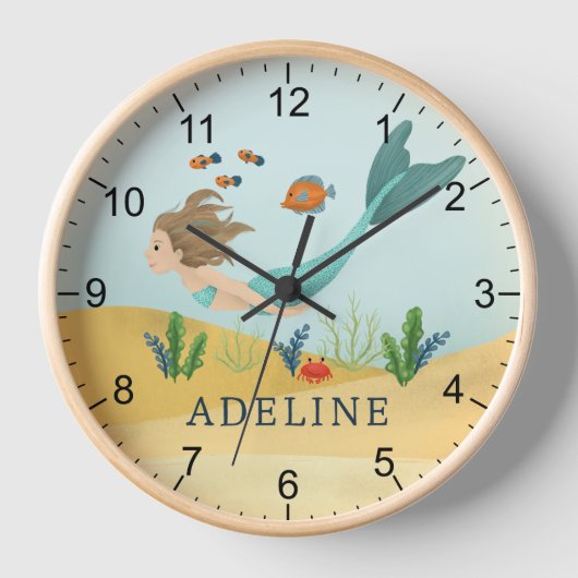 Horloge Enfants mignonnes et magiques Filles de sirènes oc (Recto)