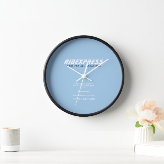 Horloge Entreprise de voitures, Bleu (Maison)