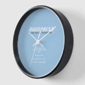 Horloge Entreprise de voitures, Bleu (Angle)