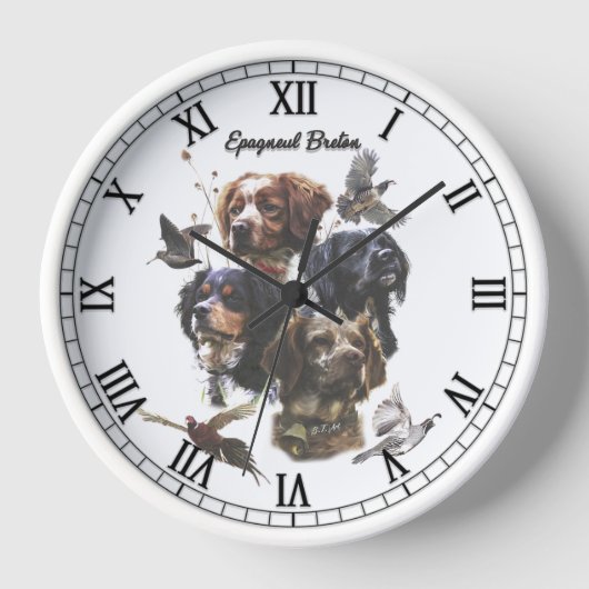 Horloge Épagneul breton (Recto)