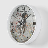 Horloge Épagneul breton (Angle)