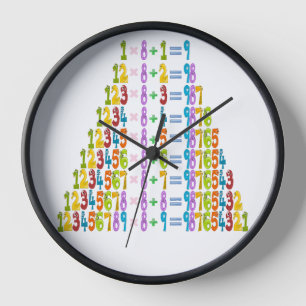 Horloge Équations mathématiques amusantes glacières