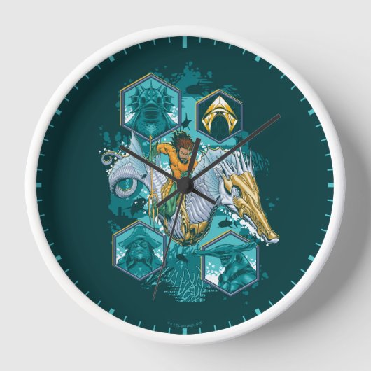 Horloge Équitation Aquaman À Cheval Dans Les Royaumes (Recto)