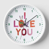Horloge Eric Carle | Caterpillar I Love You (Recto)