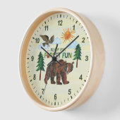 Horloge Eric Carle | Prêt pour le plaisir des forêts (Angle)