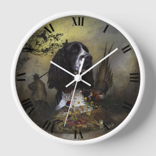 Horloge Espagnol Springer anglais avec faisan